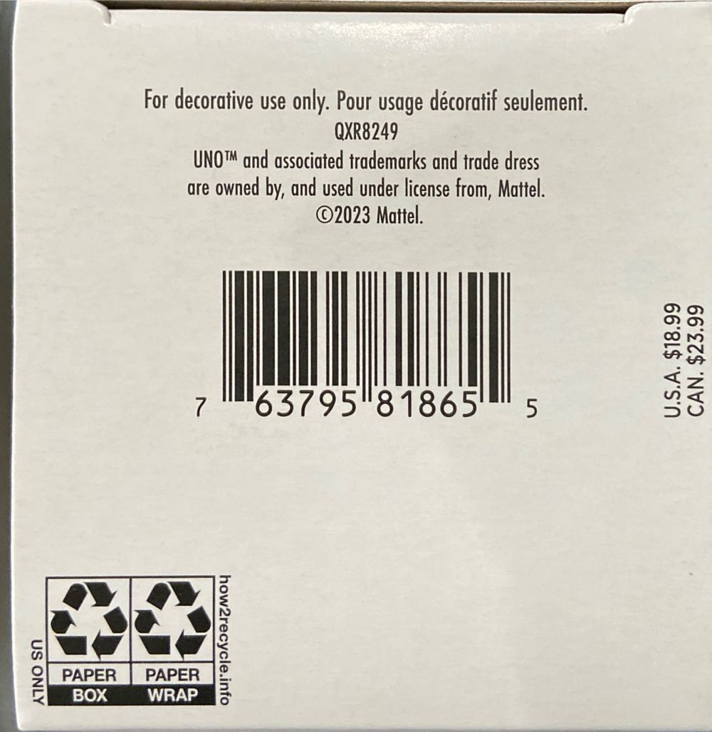 UNO: Mattel - Family Game Night (Toys & Games) ornament collectible [Barcode 763795818655] - Main Image 3