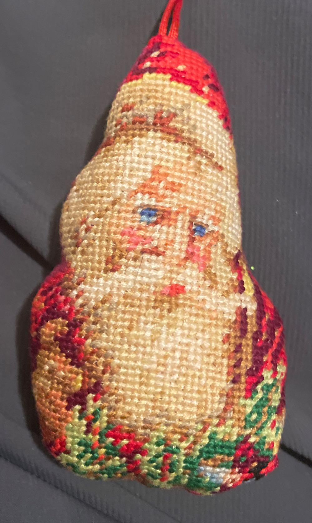 Needlepoint - Father Christmas - With Holly - Santa (Needlepoint) ornament collectible - Main Image 1