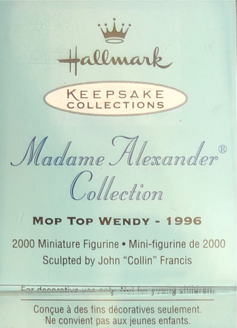 MMA Mop Top Wendy - 1996 - Miniature Madame Alexander (Madame Alexander) ornament collectible [Barcode 015012553963] - Main Image 2