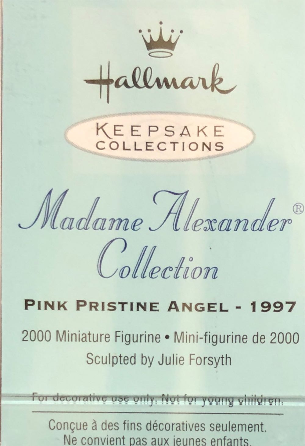 MMA Pink Pristine Angel - 1997 - Miniature Madame Alexander (Madame Alexander) ornament collectible [Barcode 015012554069] - Main Image 2