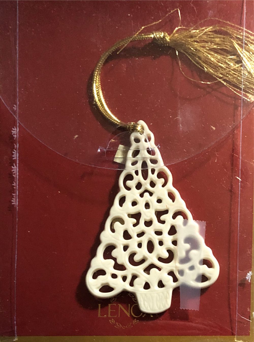 Lenox Pierced Tree Christmas Porcelain New 2 Hanging 1 4”  ornament collectible [Barcode 091709423993] - Main Image 2