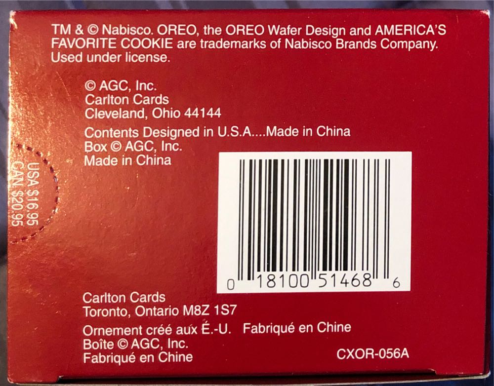 Oreo Cookies For Santa  ornament collectible [Barcode 018100514686] - Main Image 3