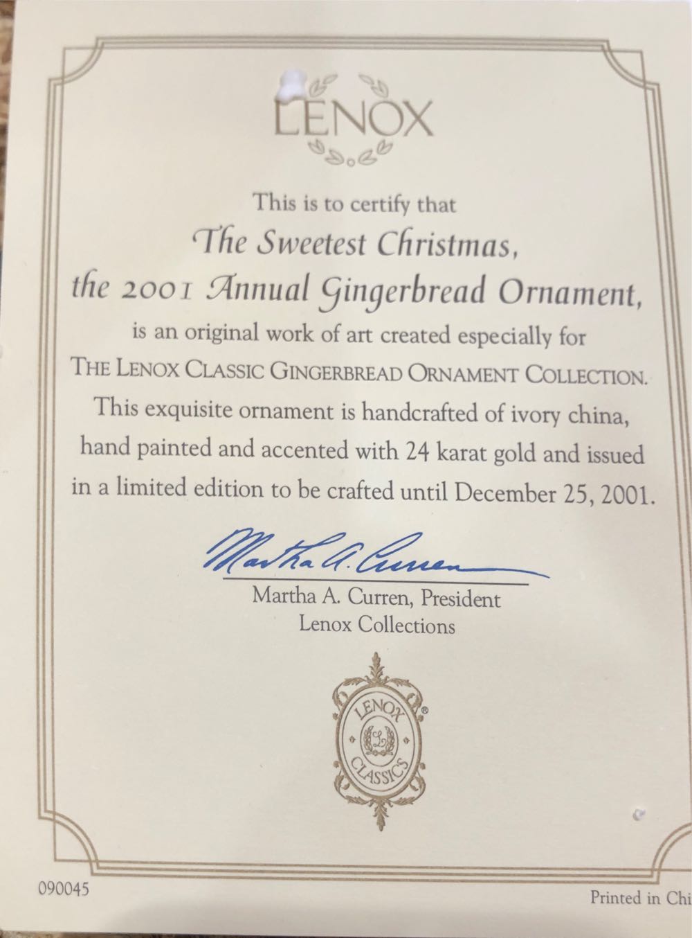 Lenox Gingerbread Annual Ornament  ornament collectible - Main Image 2