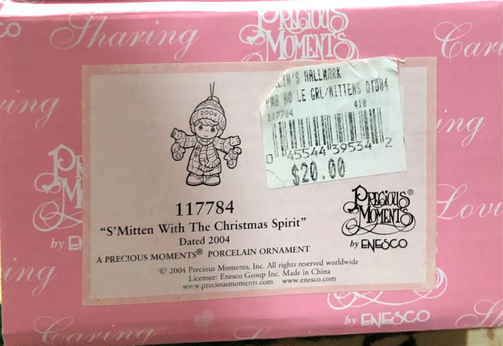 S’Mitten With The Christmas Spirit - Precious Moments Ornaments (Christmas) ornament collectible [Barcode 045544395342] - Main Image 2