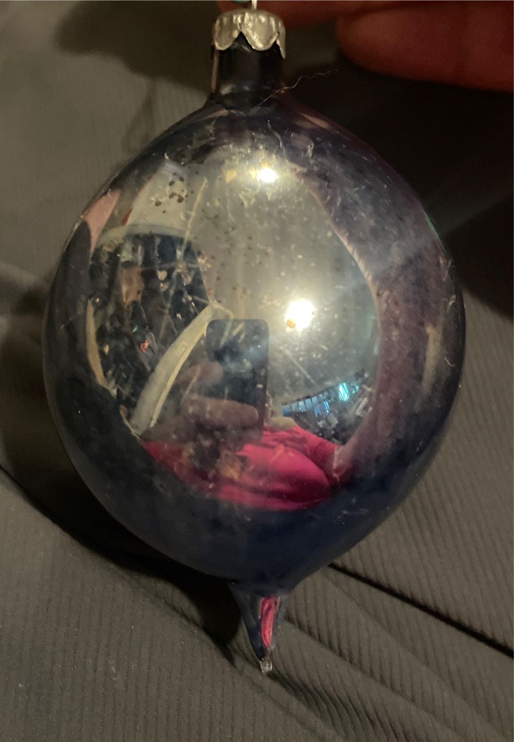 Poland - Teardrop - Belsnickle - Trees - Pink, Green, Blue & White - Belsnickle (Teardrop) ornament collectible - Main Image 3