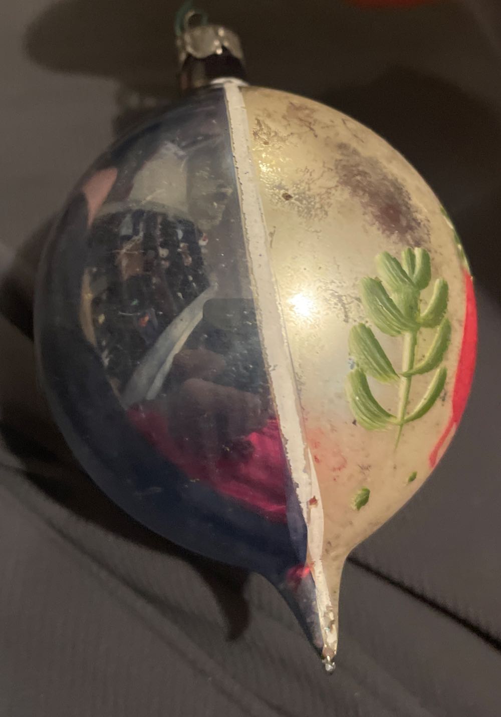 Poland - Teardrop - Belsnickle - Trees - Pink, Green, Blue & White - Belsnickle (Teardrop) ornament collectible - Main Image 4