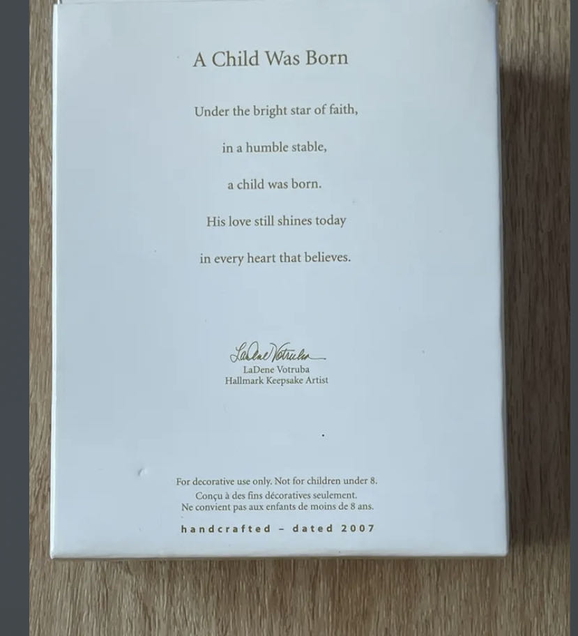 A Child was Born  ornament collectible - Main Image 2