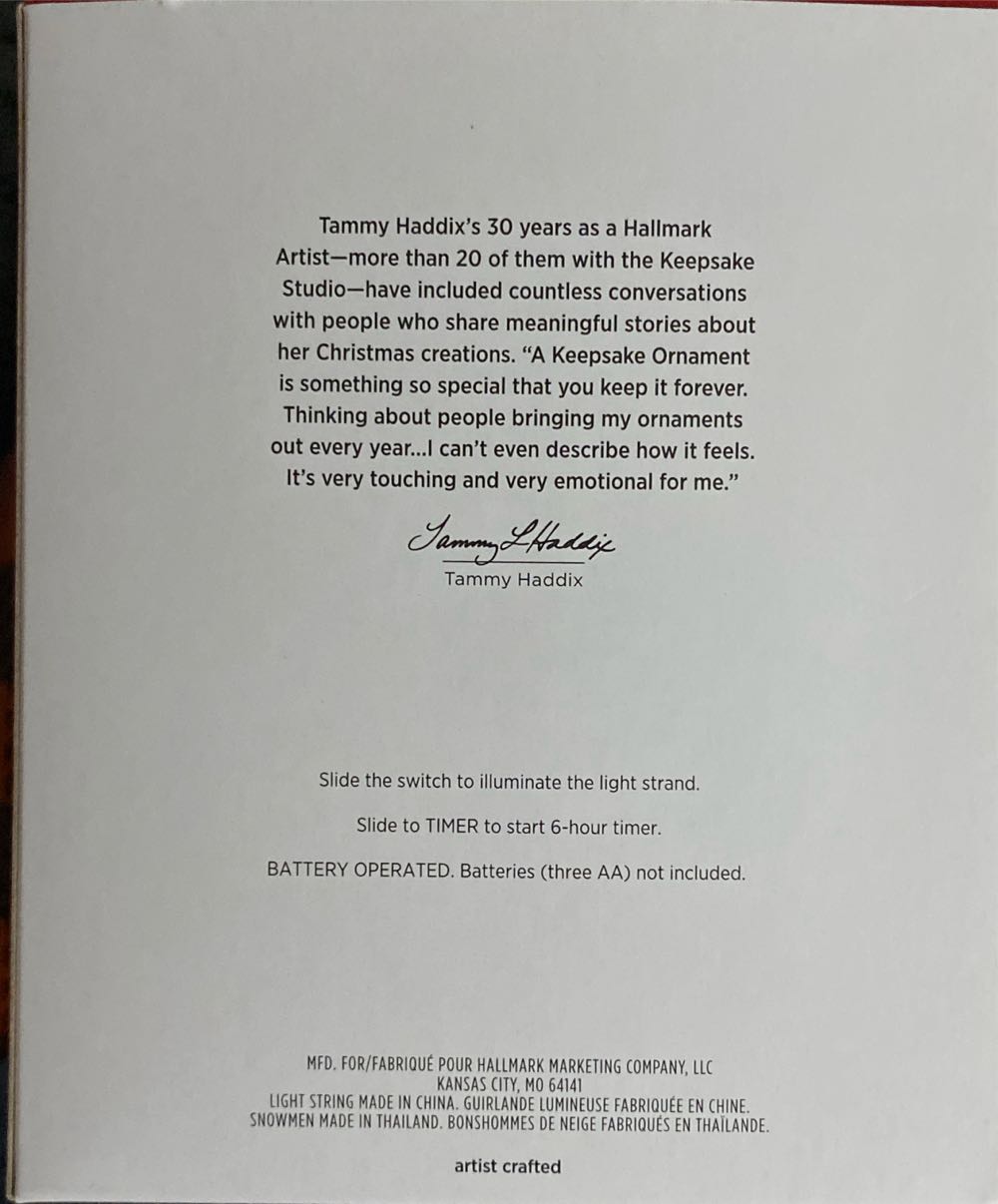 Gumdrop Snowman Light String Tree Lights  (Gumdrop, Snowman) ornament collectible [Barcode 763795820498] - Main Image 2