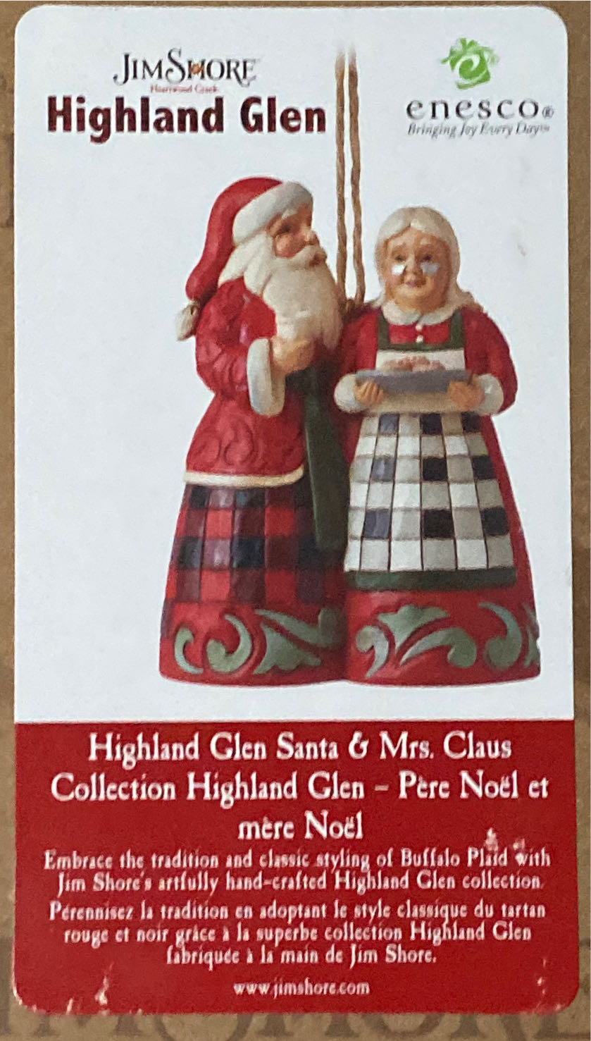 Highland Glen Santa & Mrs Claus  ornament collectible - Main Image 1