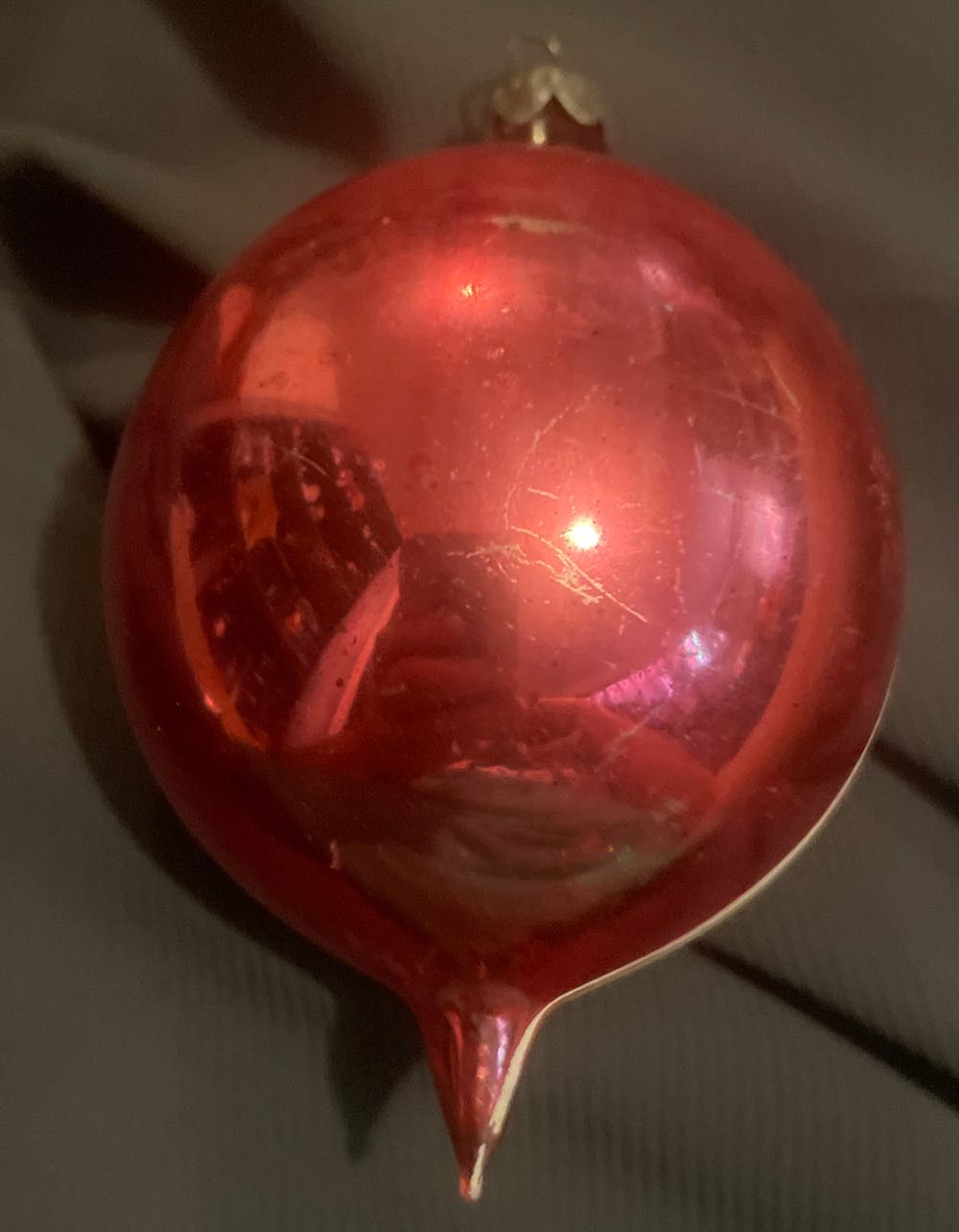 Poland - Teardrop - Belsnickle - Trees - Yellow, White, Green, Red - Belsnickle (Teardrop) ornament collectible - Main Image 3