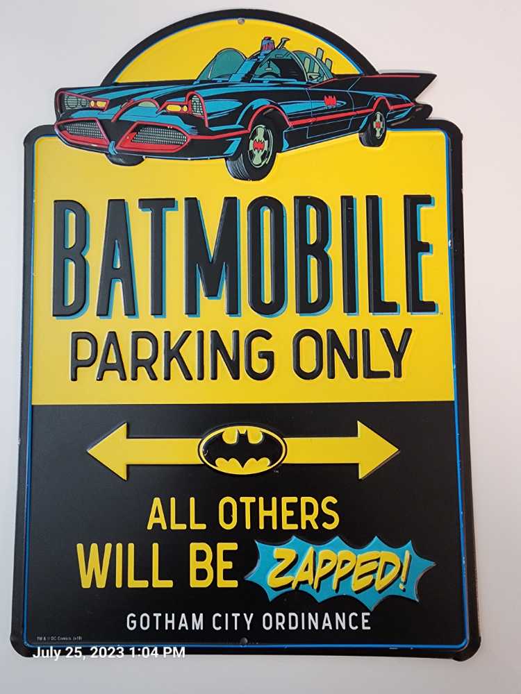 Batmobile Parking Only Sign   ornament collectible - Main Image 1