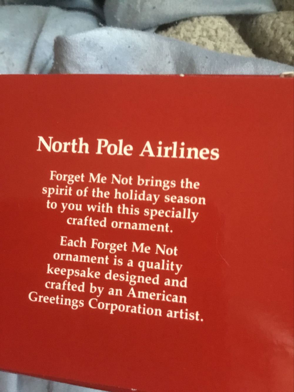 North Pole Airlines  ornament collectible [Barcode 018100014773] - Main Image 2