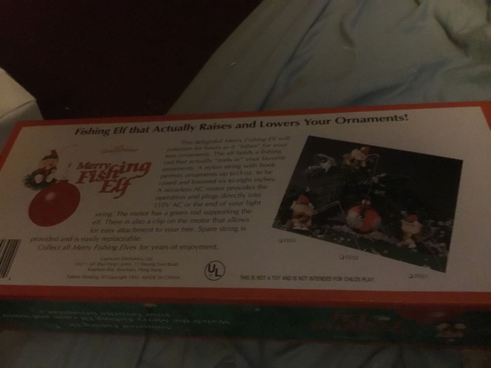 Merry Fishing Elf  ornament collectible [Barcode 093316803014] - Main Image 2