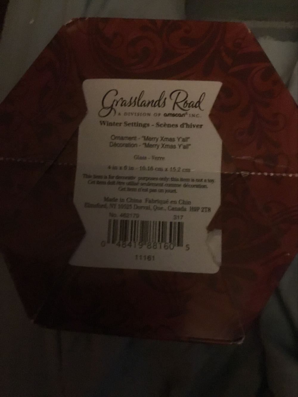 Merry Xmas Y All’  ornament collectible [Barcode 048419881605] - Main Image 2