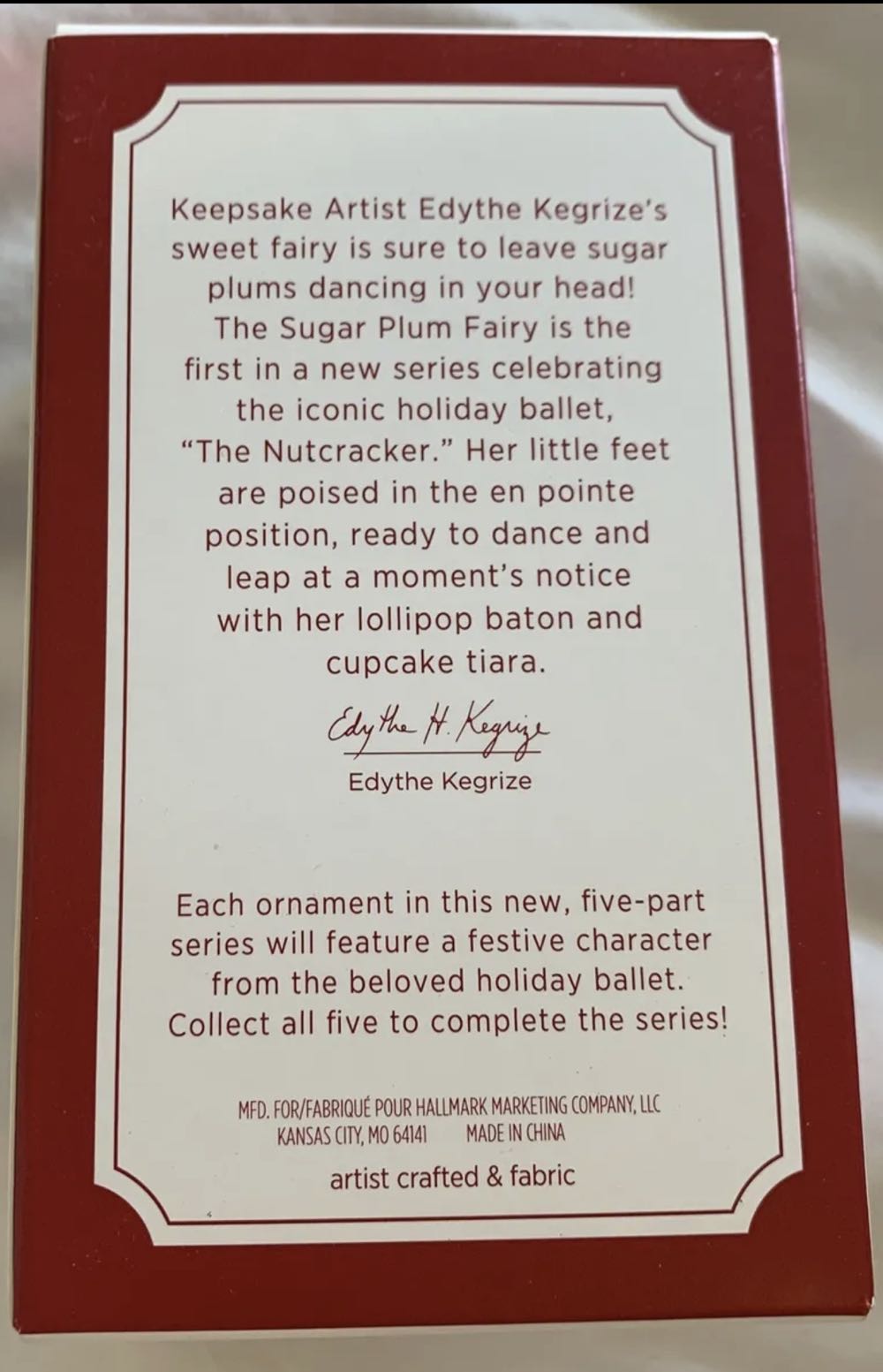 Sugar Plum Fairy - Nutcracker Sweet (#1 Nutcracker Sweet Series, Hallmark KOC Member Exclusive) ornament collectible - Main Image 2