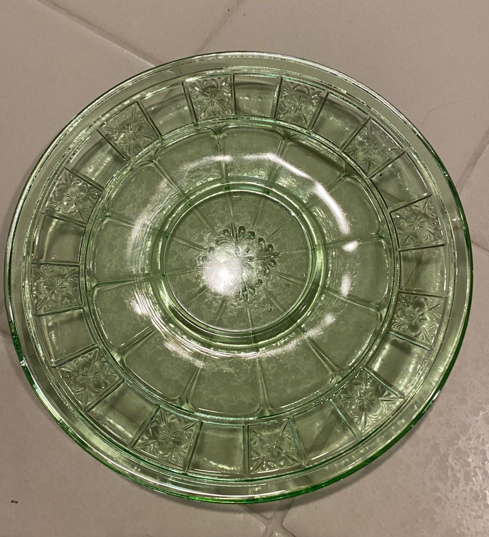 Jeanette Glass Doric Pattern Saucer  ornament collectible - Main Image 2