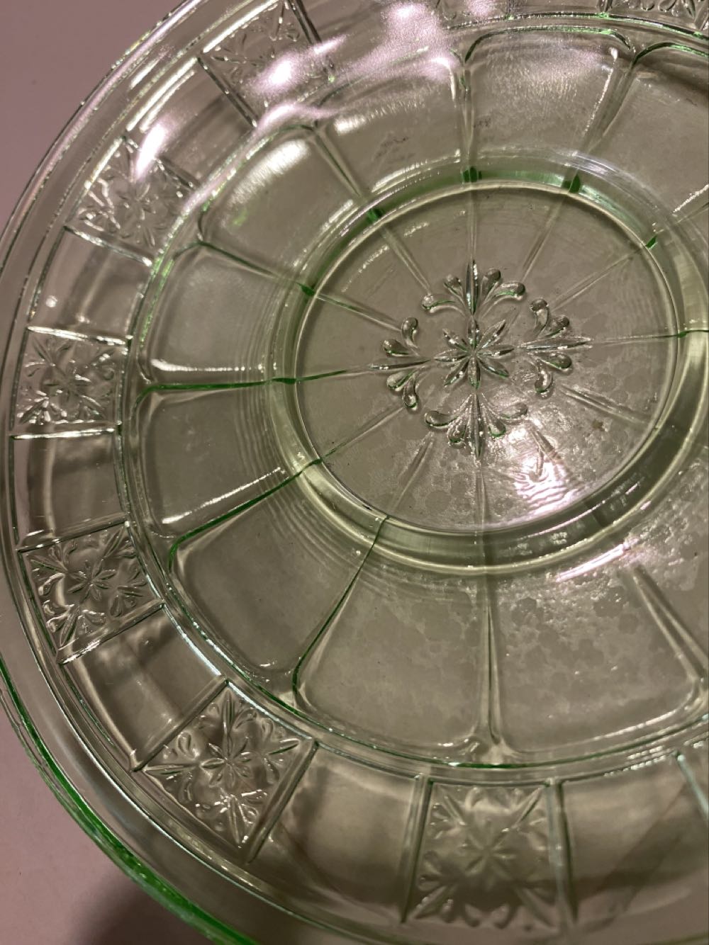 Jeanette Glass Doric Pattern Saucer  ornament collectible - Main Image 4