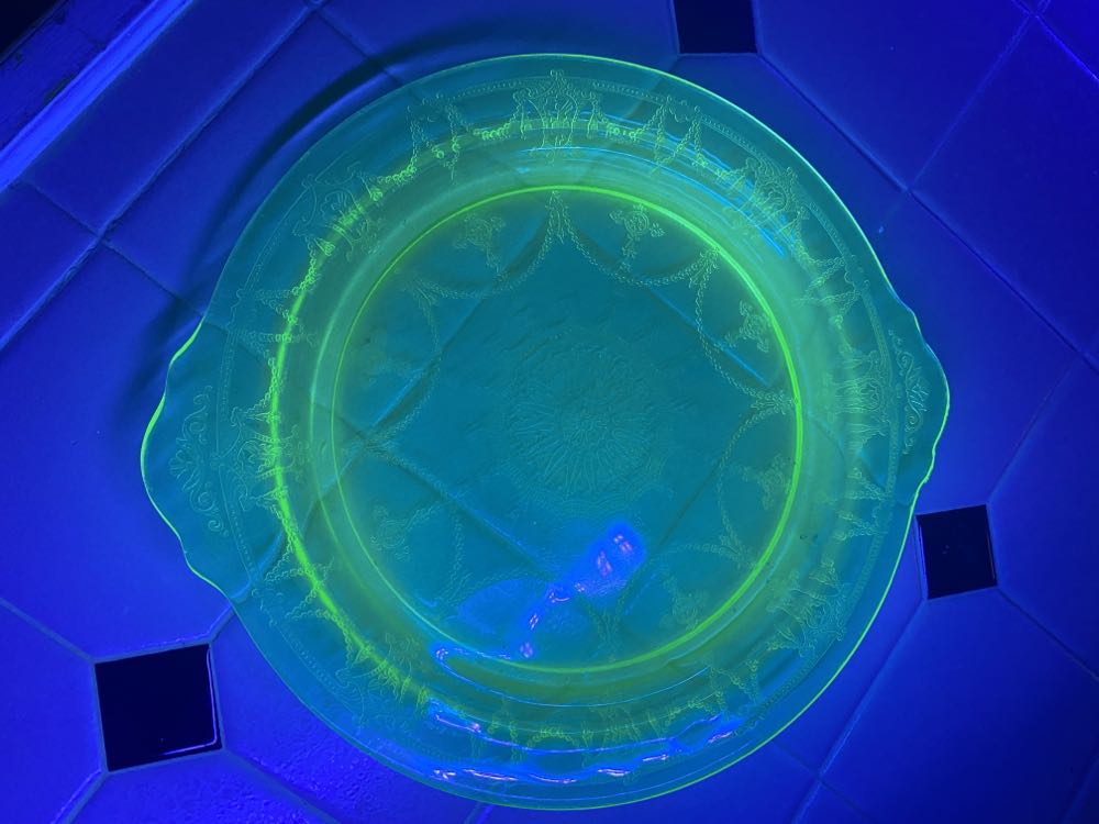 Hocking Cameo Ballerina 10 1/2” Plate w/tab handles.  ornament collectible - Main Image 3