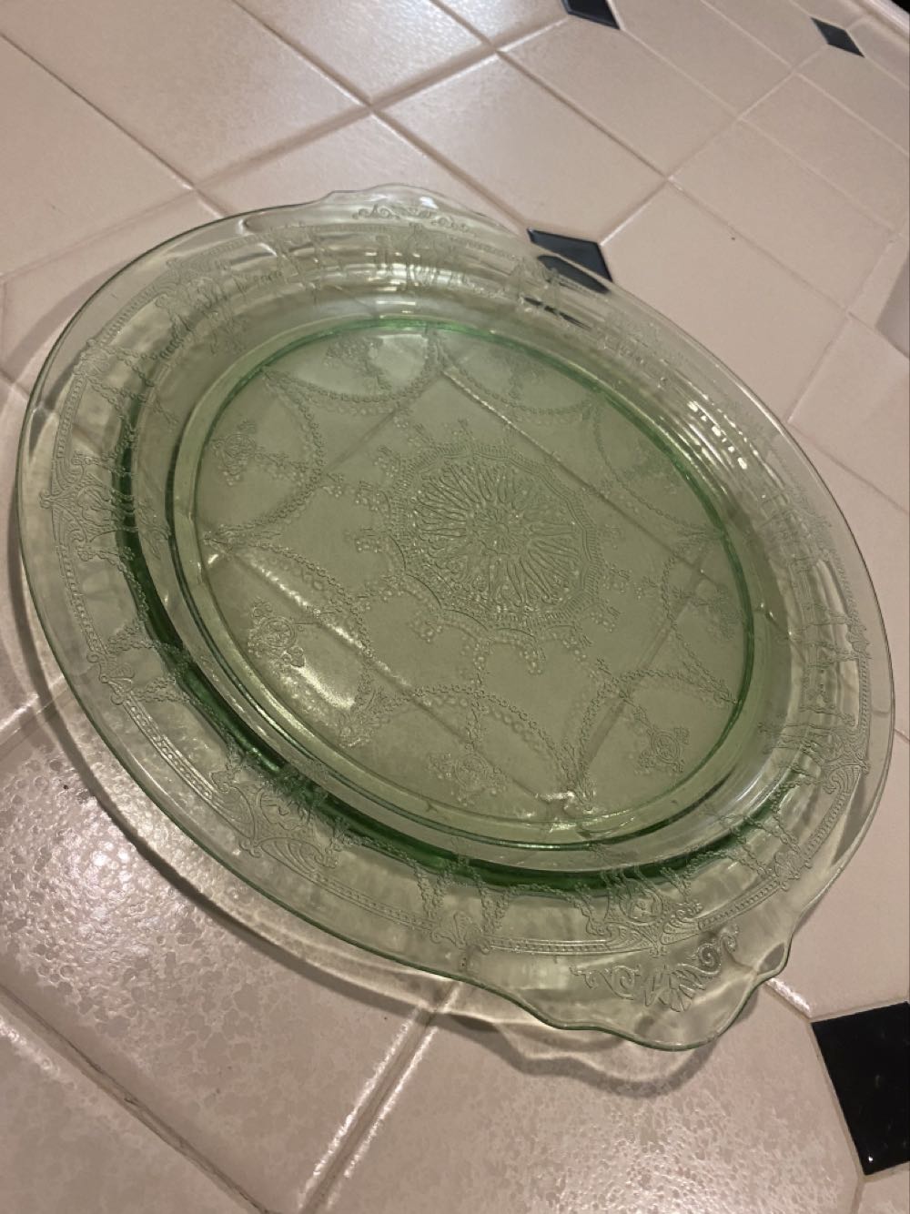 Hocking Cameo Ballerina 10 1/2” Plate w/tab handles.  ornament collectible - Main Image 4