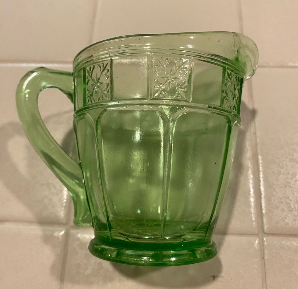 Jeanette Glass Doric Creamer 3-3/4” Tall  ornament collectible - Main Image 2