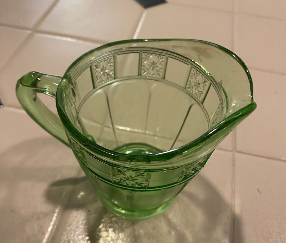 Jeanette Glass Doric Creamer 3-3/4” Tall  ornament collectible - Main Image 4