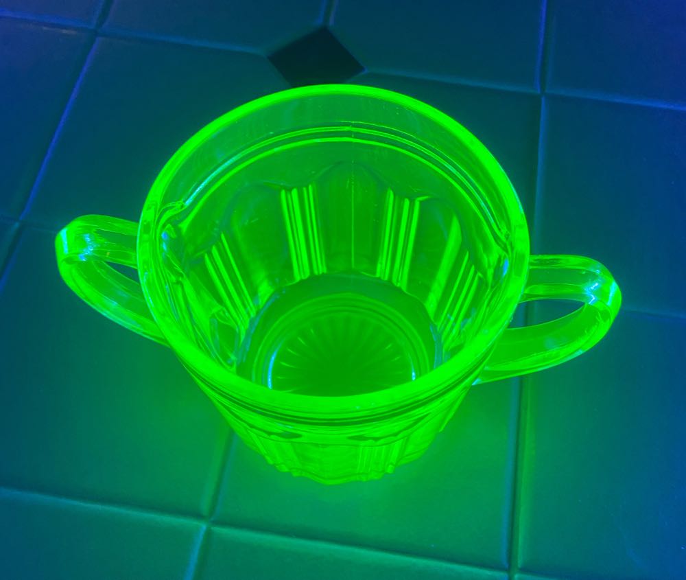 Hocking Colonial Knife And Fork Pattern Open Sugar Bowl Dish  ornament collectible - Main Image 3