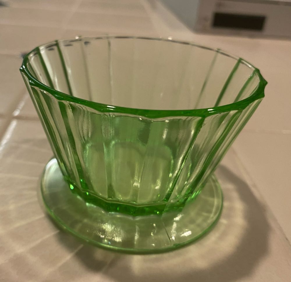 Hazel Atlas Dessert Footed Ribbed Custard Cup  ornament collectible - Main Image 2