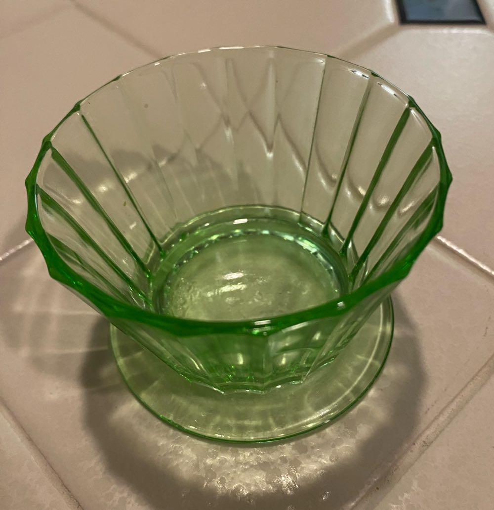 Hazel Atlas Dessert Footed Ribbed Custard Cup  ornament collectible - Main Image 4