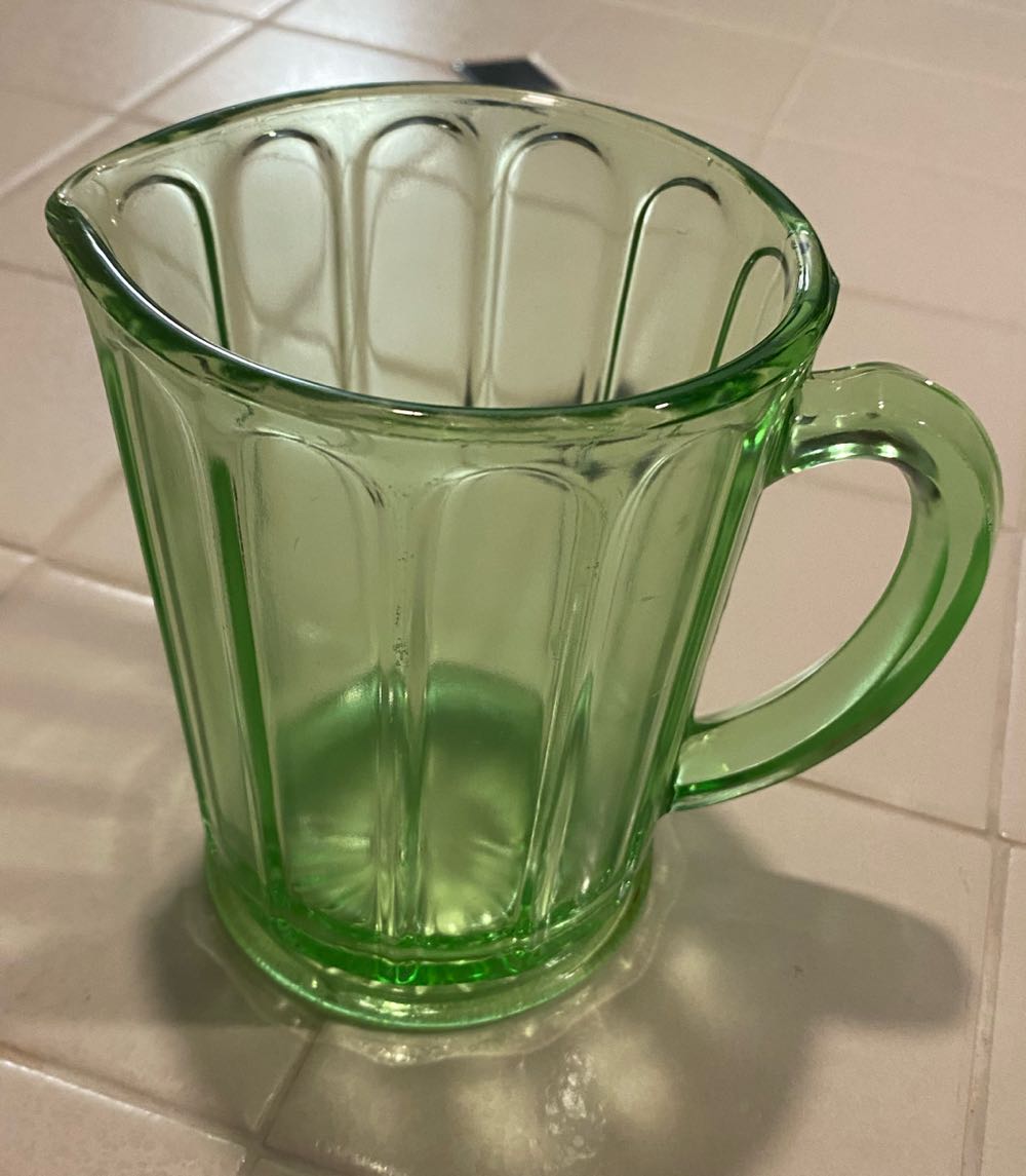 Hazel Atlas Ribbon Pattern Milk Pitcher   ornament collectible - Main Image 4