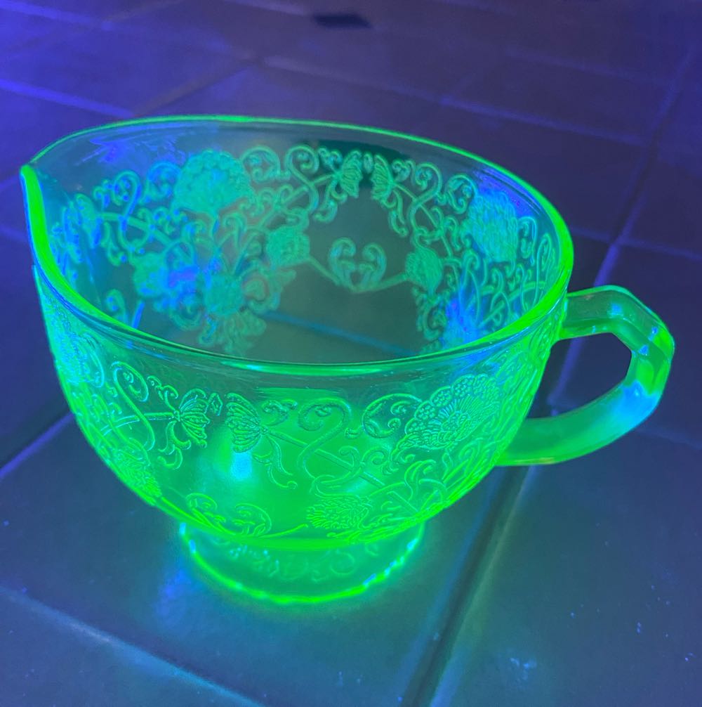 Hazel-Atlas Florentine Green Pattern Creamer  ornament collectible - Main Image 3