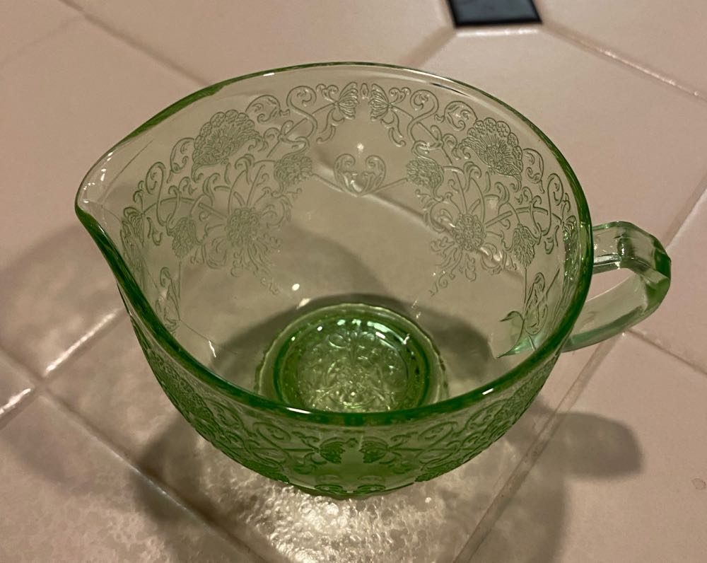 Hazel-Atlas Florentine Green Pattern Creamer  ornament collectible - Main Image 4