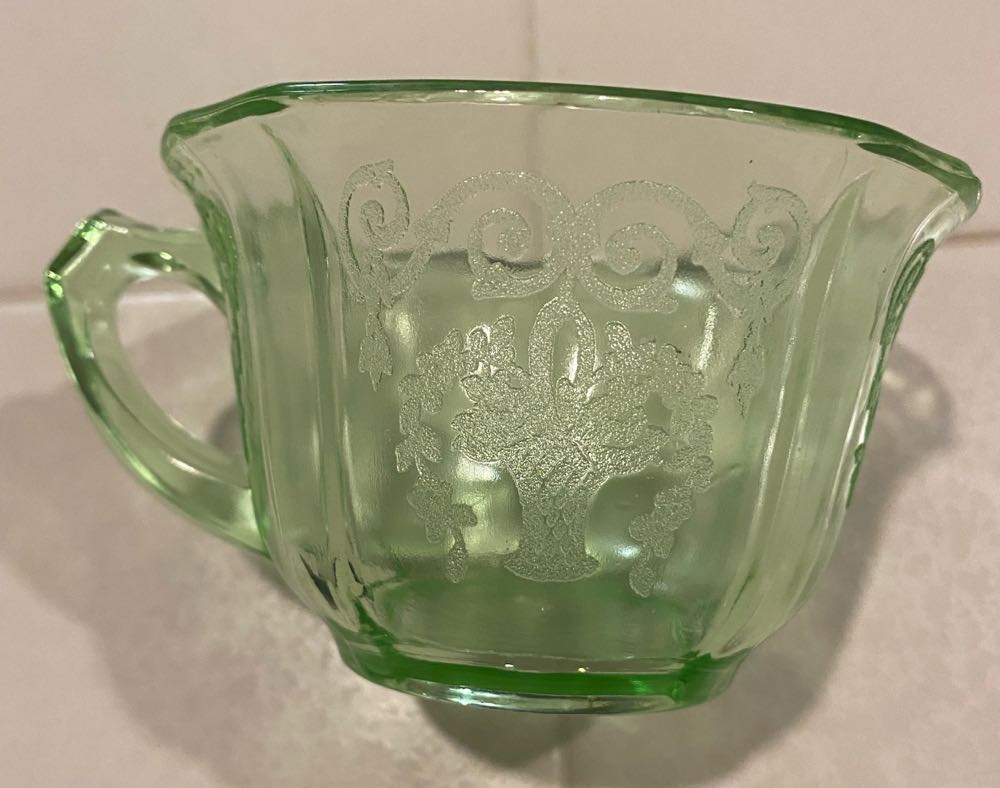 Indiana Glass Lorain Basket Pattern Cup With Handle  ornament collectible - Main Image 2