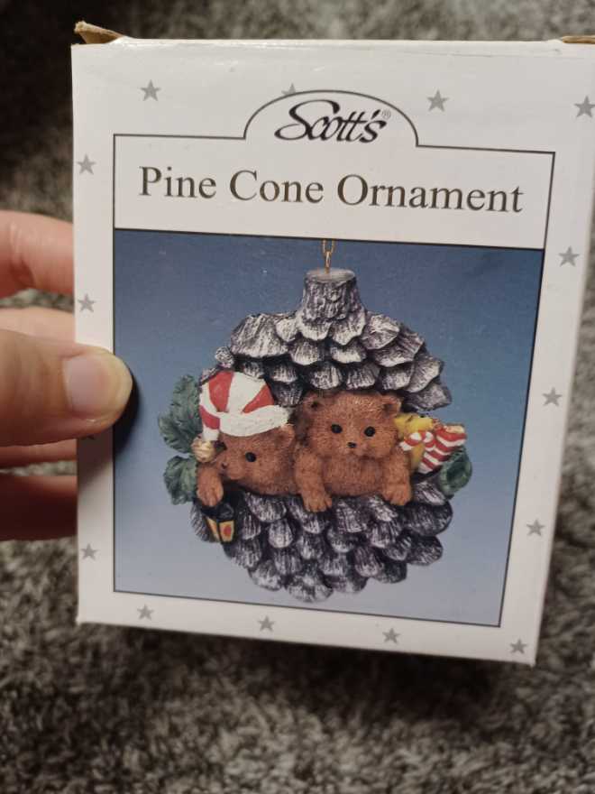 Bears In Pinecone   ornament collectible - Main Image 1