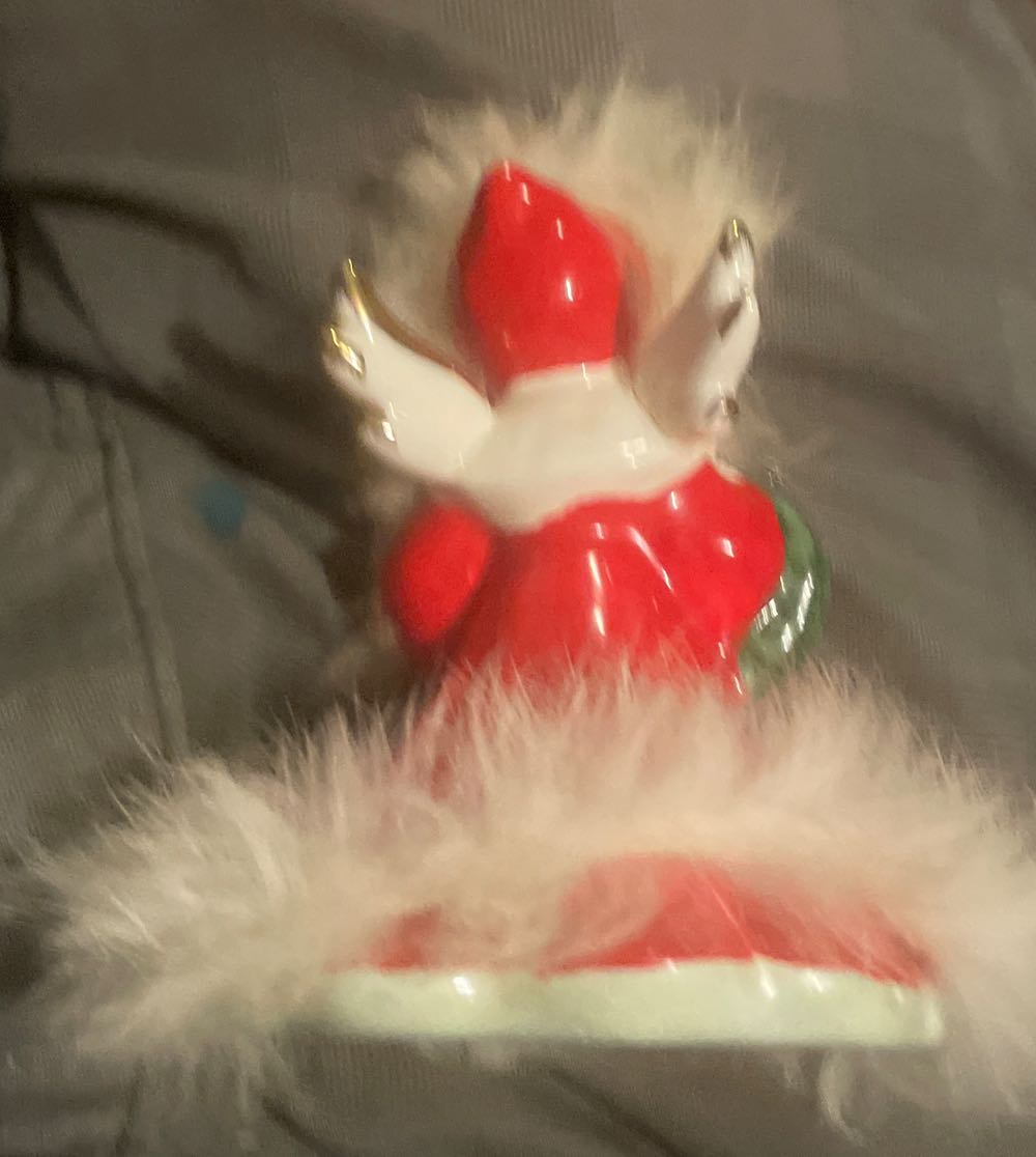 NAPCO - Christmas Angel - Fur - Red - AX4640 - Angel (Figurine) ornament collectible - Main Image 2