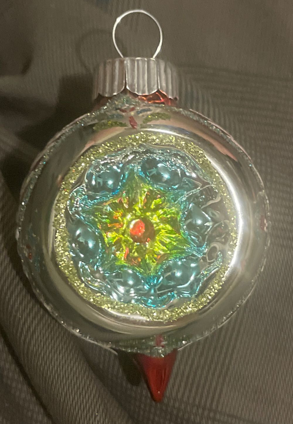 Russian - Doll - Lady - Holding Flowers - Silver Dress