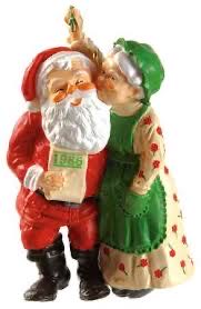 Merry Mistletoe Time (First In Series) - Mr. And Mrs. Claus ornament collectible - Main Image 3
