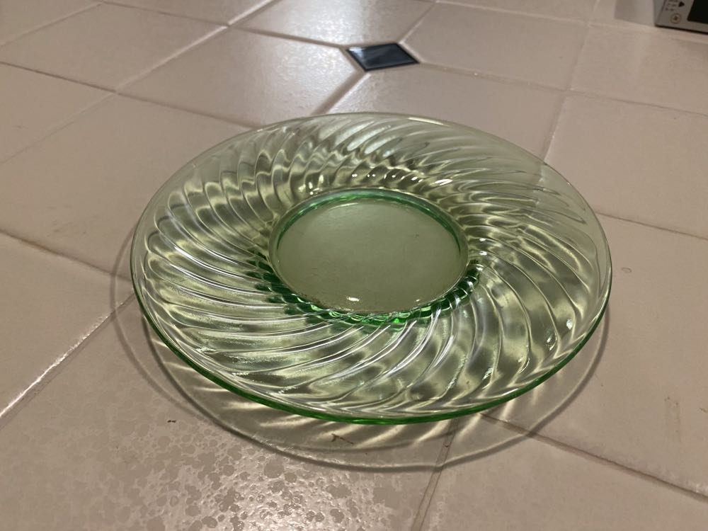 Anchor Hocking Spiral Optic Pattern Bread & Butter 6” Plate  ornament collectible - Main Image 2