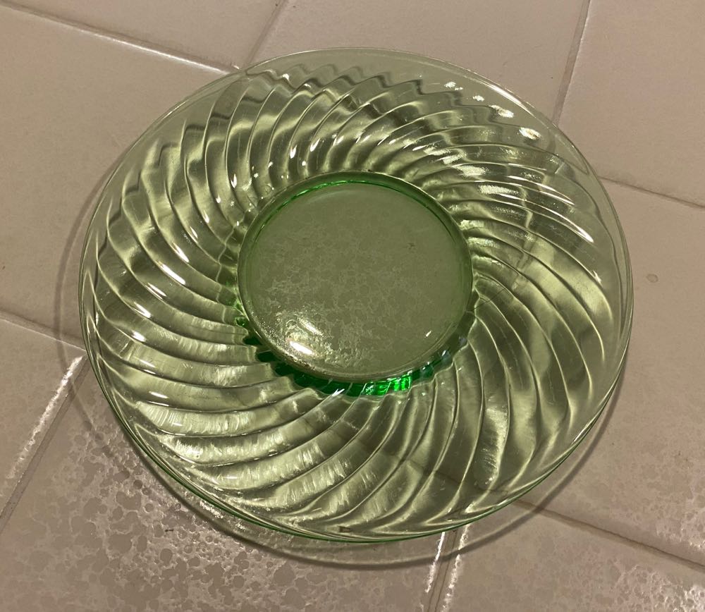 Anchor Hocking Spiral Optic Pattern Bread & Butter 6” Plate  ornament collectible - Main Image 4