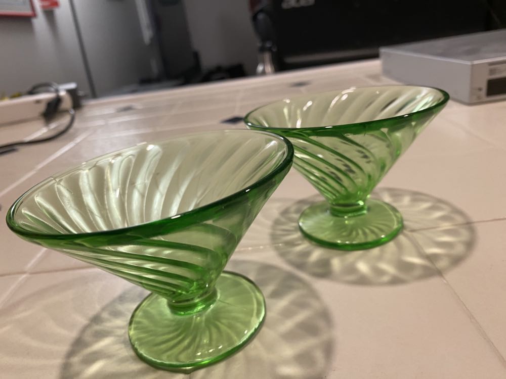 Anchor Hocking Block Optic Small Footed Dessert Bowl  ornament collectible - Main Image 2