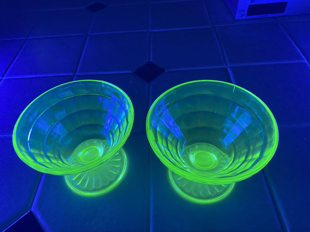 Anchor Hocking Block Optic Small Footed Dessert Bowl  ornament collectible - Main Image 3