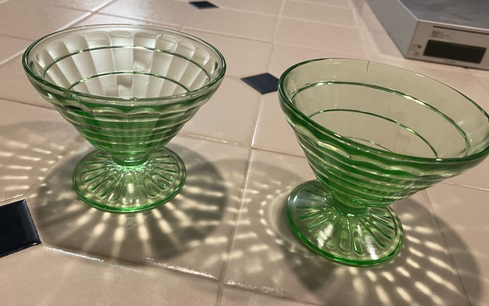 Anchor Hocking Block Optic Small Footed Dessert Bowl  ornament collectible - Main Image 4