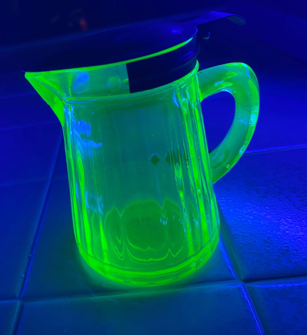 Anchor Hocking Syrup Pitcher with Metal Top  ornament collectible - Main Image 3