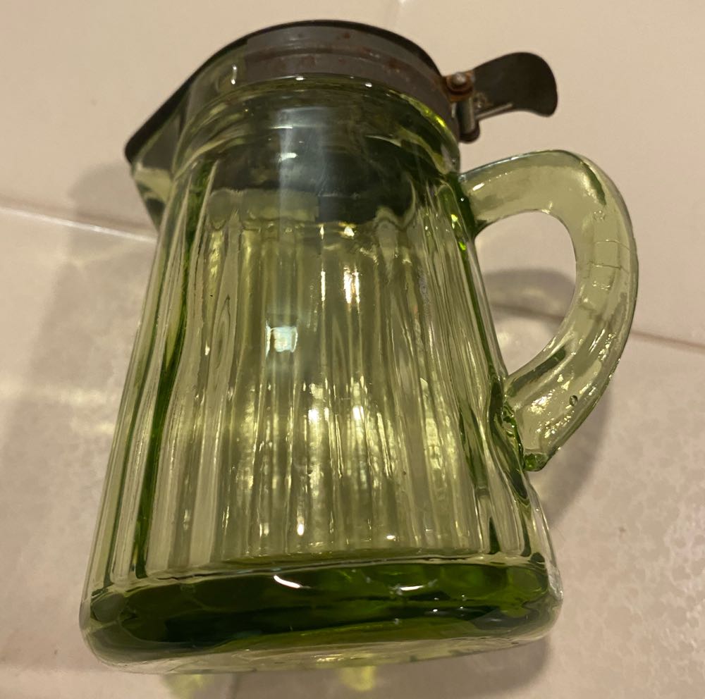 Anchor Hocking Syrup Pitcher with Metal Top  ornament collectible - Main Image 4