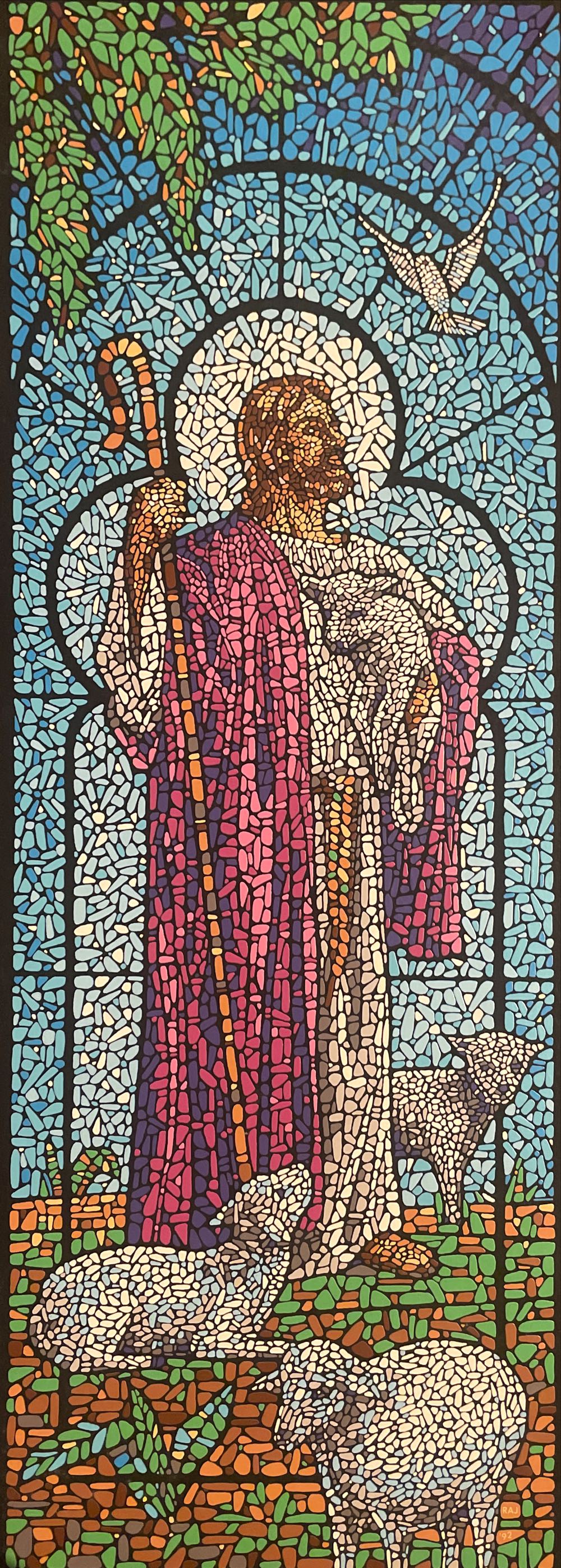 Rolan A. Johnson - 1992 - “The Good Shepherd”  (Christmas Card) ornament collectible - Main Image 1