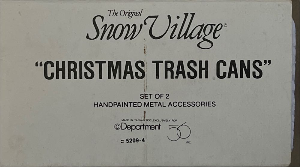 Christmas Trash Cans - Original Snow Village (The Original Snow Village) ornament collectible - Main Image 2