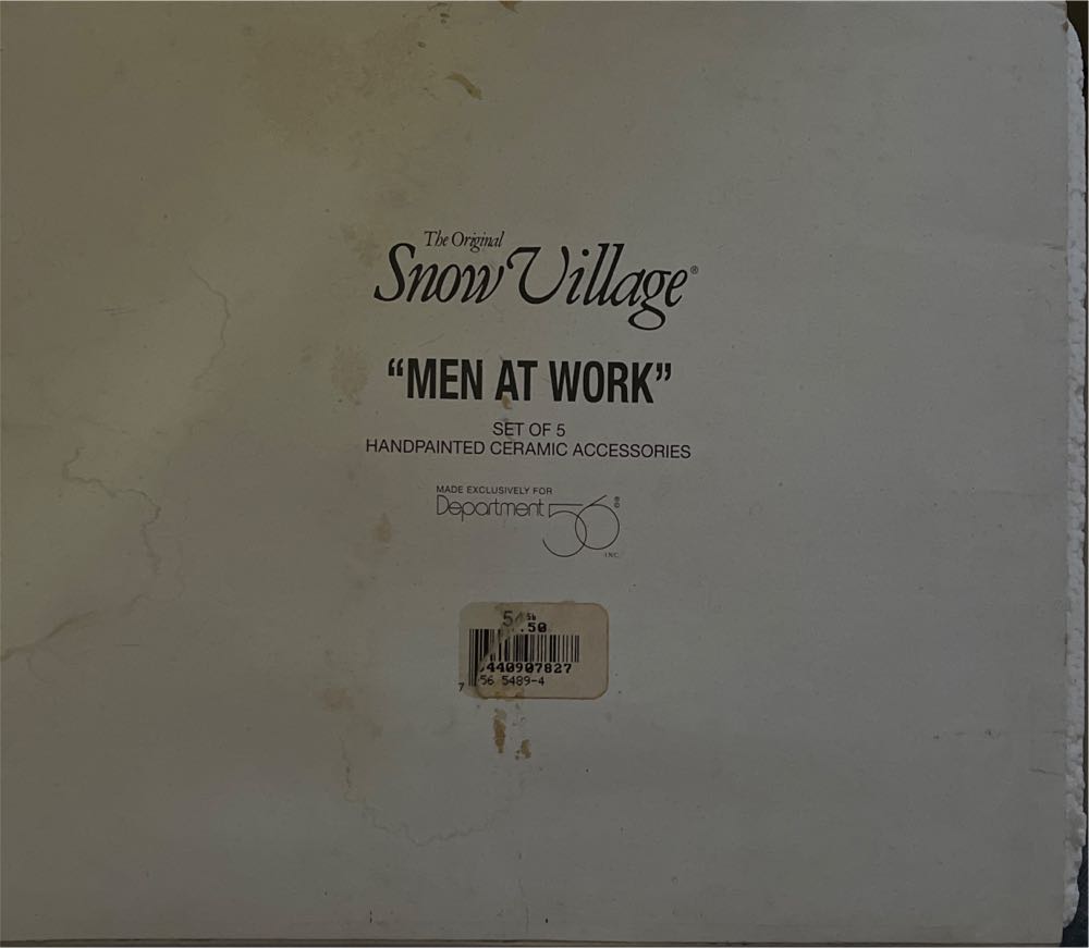 Men At Work - Original Snow Village - Accessory (The Original Snow Village) ornament collectible - Main Image 2