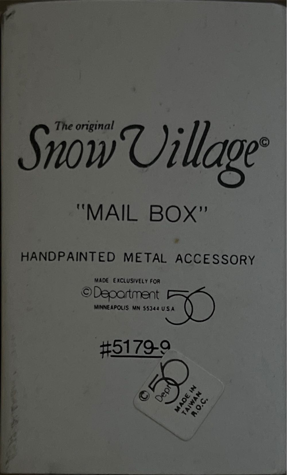 Mail Box - Original Snow Village - Accessory (The Original Snow Village) ornament collectible - Main Image 3
