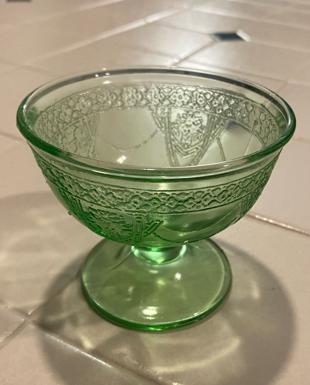 Federal Glass Georgian Lovebirds Pattern Sherbet Cup  ornament collectible - Main Image 2