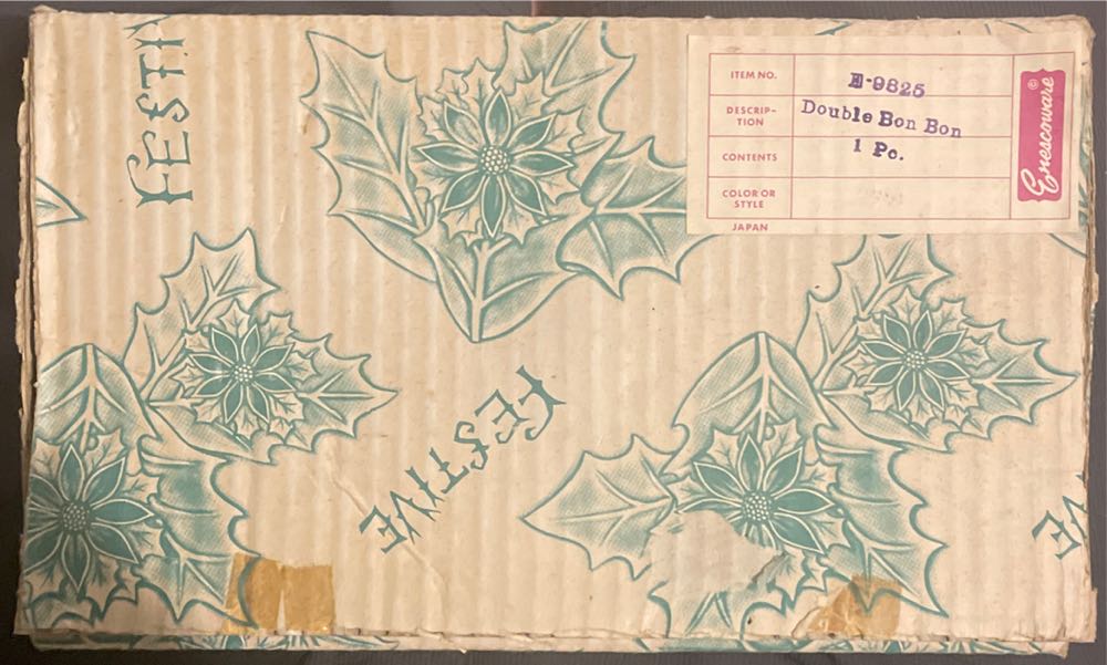 Enescoware - Festive - Christmas Poinsettia - Double Bon Bon - E-9825 - Christmas Poinsettia (Plate) ornament collectible - Main Image 2