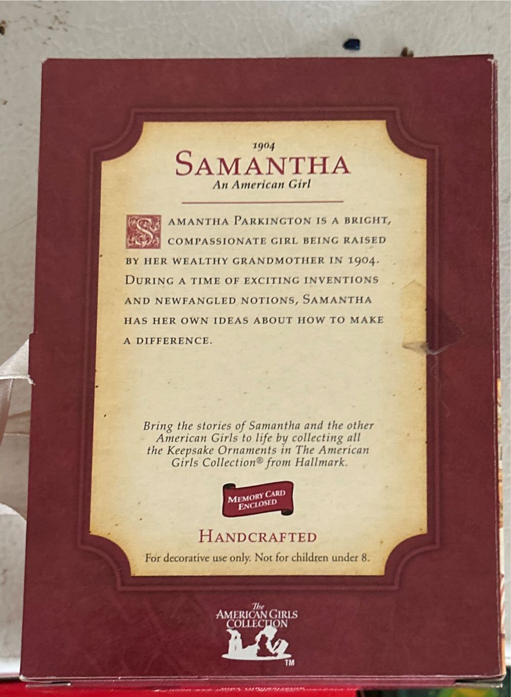 American Girl Samantha  ornament collectible [Barcode 015012761689] - Main Image 3